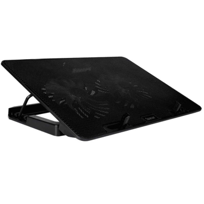 STAND SPACER notebook 17″ Gaming, placa metal, 2x125mm LED fans,turatie:1200-1400rpm,
