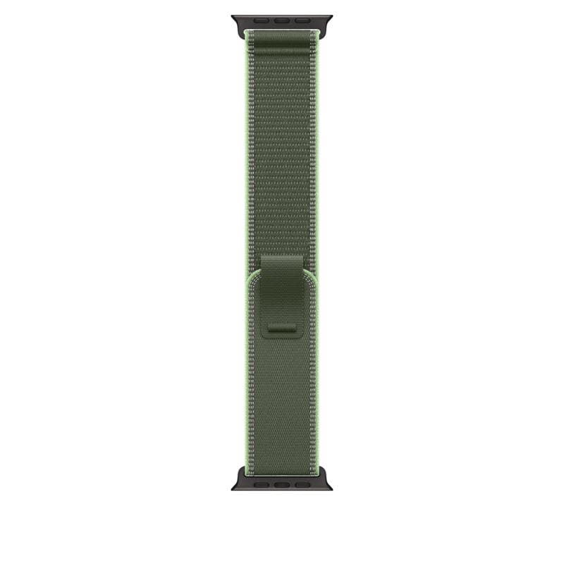 Curea pentru Apple Watch 49mm Green/Neon Trail Loop - M/L - Black Titanium
