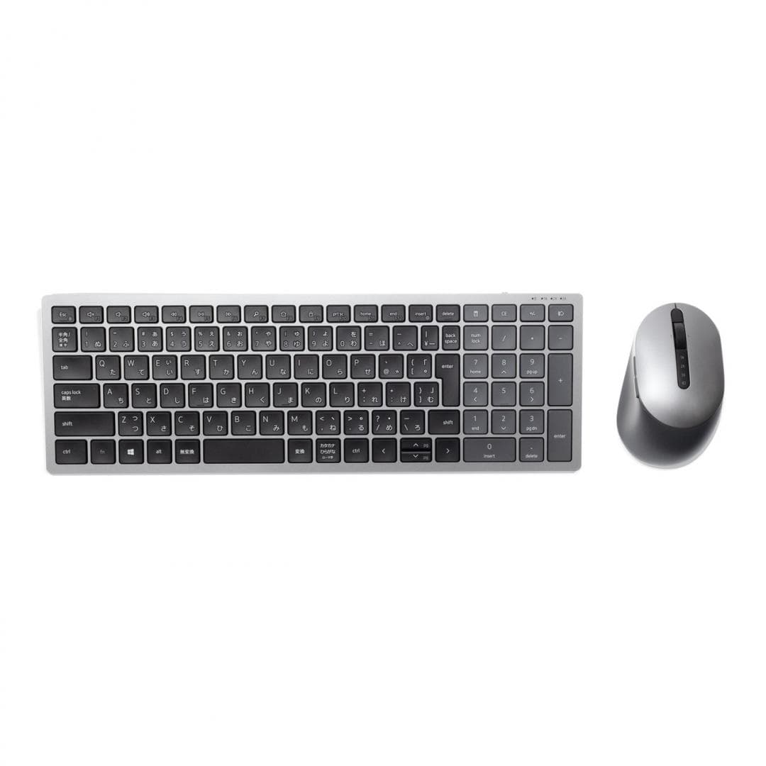 Kit Wireless tastatura si mouse Dell KM7120W, taste numerice, gri