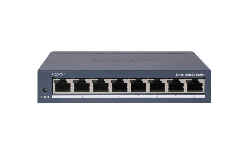 Switch 8 porturi Gigabit Hikvision DS-3E1508-EI(V2), L2, Smart Managed, 8
