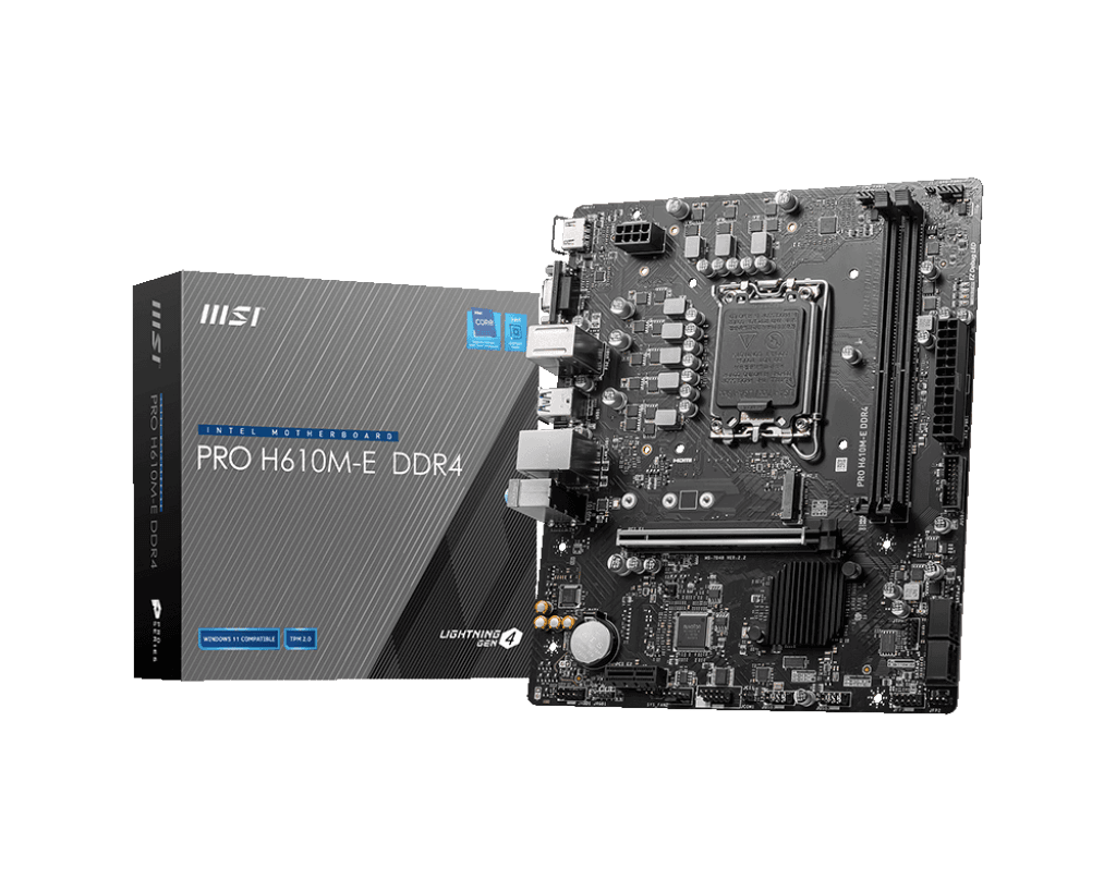 Placa de baza MSI PRO H610M-E DDR4, Socket 1700, DDR4,