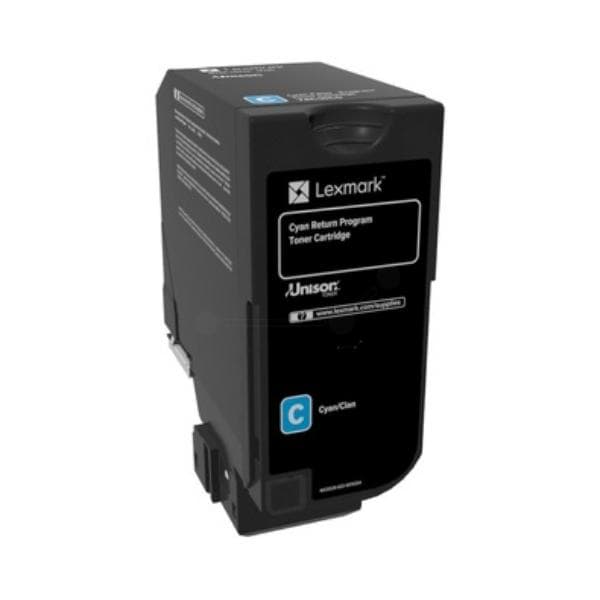 Toner Lexmark 74C2SCE cyan, 7k ,compatibil cu CX725de, CX725dhe ,CX725dthe,